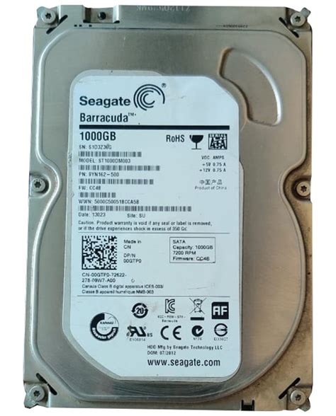 1 Tb Seagate Hard Disk Model Namenumber St1000dm003 At Rs 5400piece