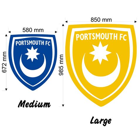 Portsmouth Badge - Wall Decal Art Stickers football sport bedroom ...