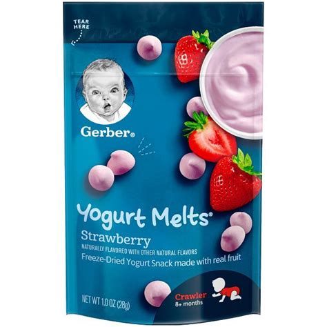 Gerber Yogurt Melts Freeze Dried Yogurt And Fruit Snacks Strawberry