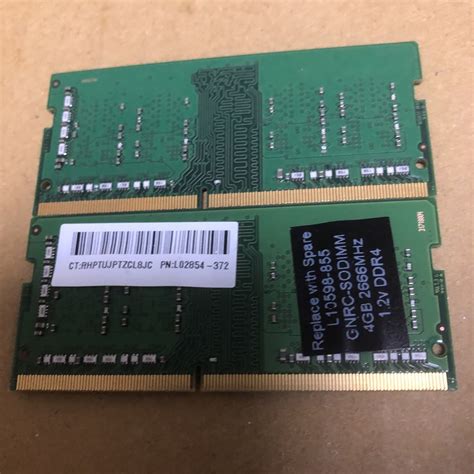 SK hynix 動作品 pc4 2666V 4GB 2枚 計8GB 送料無料 ノートPC用メモリ DDR4PayPayフリマ