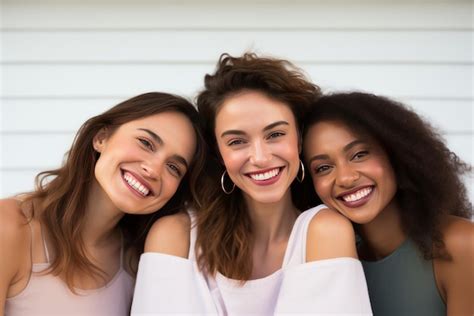 Premium Ai Image Group Of Multiethnic Women Looking At Camera And