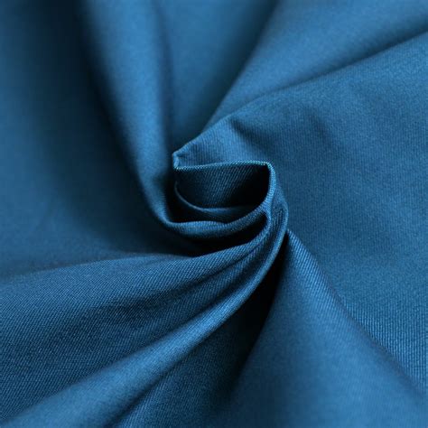 Gabardine Coton Et Polyester Bleu Canard