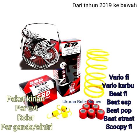 Jual PAKET PER CVT RACING 1500 RPM VARIO VARIO 110 KARBU BEAT FI SCOOPY