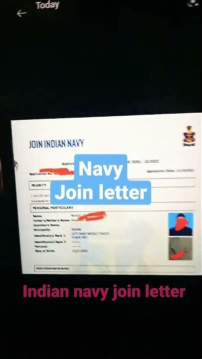 Indian Navy Join Letter ️ ️indiannavyjoinletter Youtube