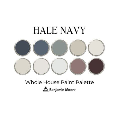 Hale Navy Benjamin Moore Modern Farmhouse Paint Palette Interior