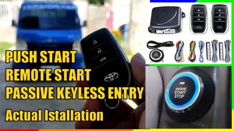 Push Start Remote Start PKE Passive Keyless Entry Actual