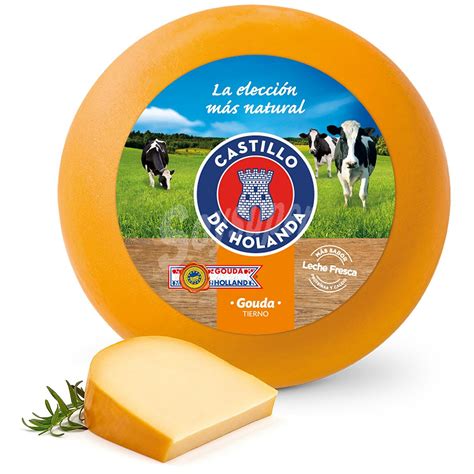 Queso De Vaca Tierno Gouda Igp Rueda Castillo De Holanda 375 G Aprox