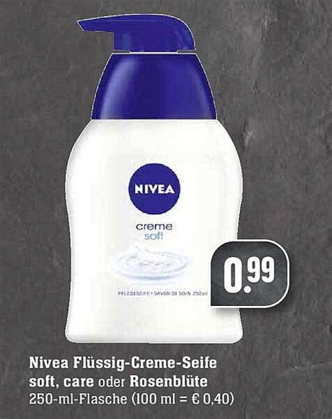 Nivea Flüssig Creme Seife Soft Care Oder Rosenblüte Angebot Bei E Center 1prospekte De