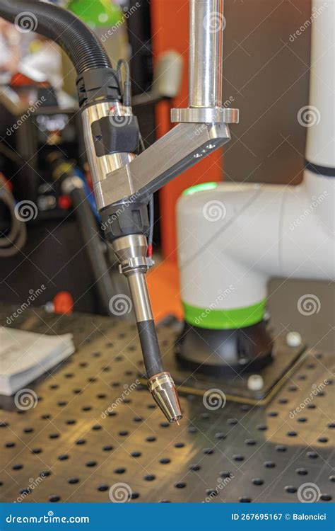 Welding Robotic Arm stock image. Image of industrial - 267695167