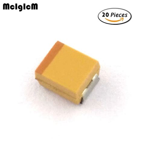 Mcigicm Pcs B Uf V Smd Tantalum Capacitor Capacitors