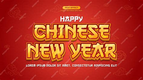 Premium Vector Chinese New Year Vector Banner And Text Effect Fully