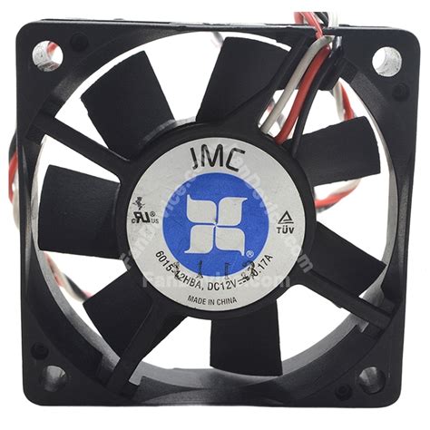 JMC 6015-12HBA DC 12V 0.17A 6015 Axial Cooling Fan - FanDevice.com
