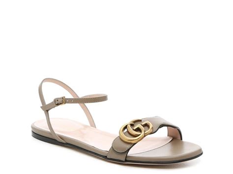 Gucci Gg Marmont Leather Double G Sandals Carolines Fashion Luxuries