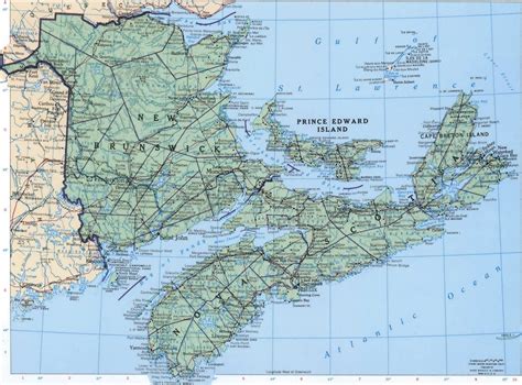 Nova Scotia Canada Road Map Glossy Poster Picture Photo Print Banner Etsy