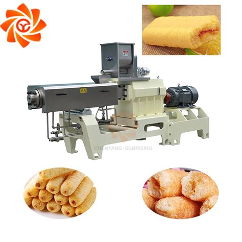 Core Filling Corn Bar Puffed Snacks Food Making Machine Process