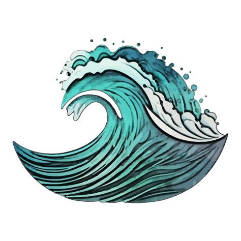 Premium Vector Water Wave Watercolor Vector Illustration