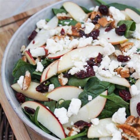 Apple Cranberry Spinach Salad Cheese Curd In Paradise