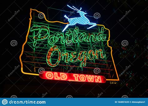 Downtown Portland Oregon Usa August 22 2018 Portland`s White Stag