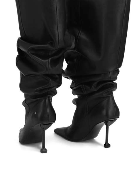 Naked Wolfe Pointed Toe Leather Heeled Boots In Black Lyst