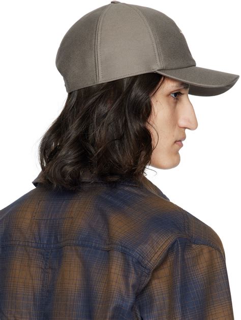 Rick Owens DRKSHDW Gray Baseball Cap Rick Owens Drkshdw