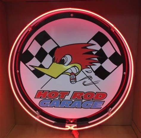 Hot Rod Neon Sign Garage Signs Woody Woodpecker Neons Garage