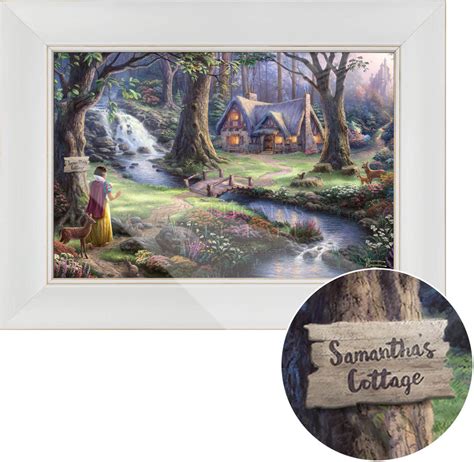 Snow White Discovers The Cottage Personalized Canvas By Thomas Kinkade