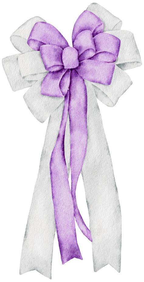 Ribbon Bow Ornament Watercolor Clipart 10334936 Png