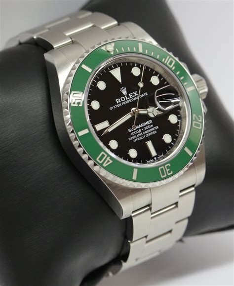 Rolex Submariner Date Green Bezel Black Dial Stainless Steel On Oyster