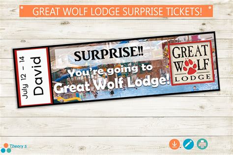 Printable Great Wolf Lodge Tickets