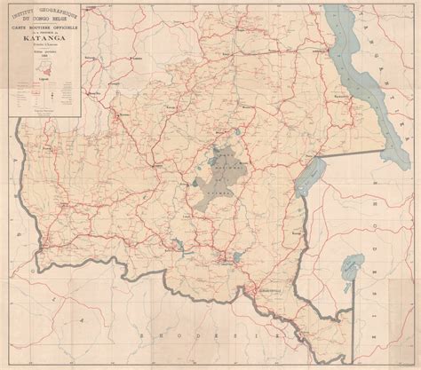 Carte Routi Re Officielle De La Province Du Katanga