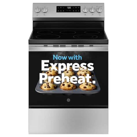 GE 30 In 5 Element Free Standing Electric Range In Stainless Steel