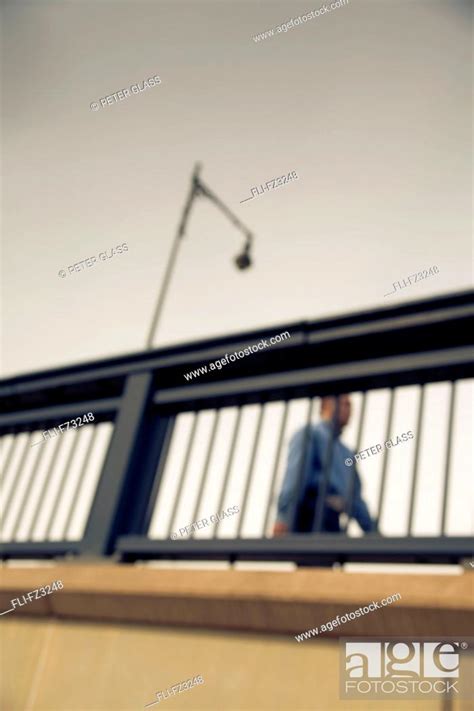 Person walking on pedestrian walkway, Stock Photo, Picture And Rights ...