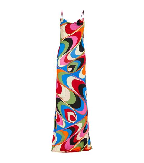 Womens PUCCI Multi Onde Print Maxi Dress Harrods CountryCode