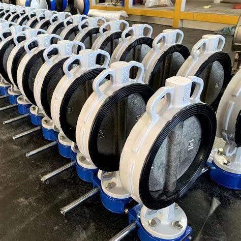 Ductile Cast Iron Lug Type Wafer Butterfly Valve With Flexible Flange