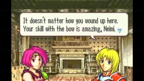 Fire Emblem The Sacred Stones Neimi Amelia Support YouTube