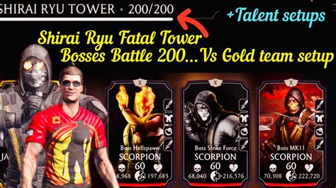 Shirai Ryu Fatal Tower Bosses Fight Rewards Gold Team Is Enough