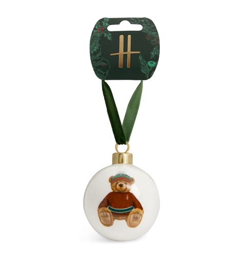 Harrods Multi Ceramic Christmas Bear Bauble Harrods Uk