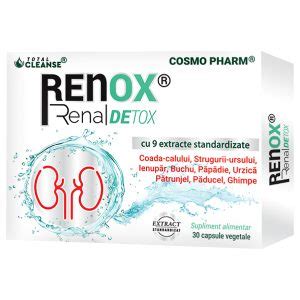 RENOX Detoxifiere Rinichi Diuretic Natural Eliminarea Apei Din