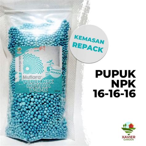 Pupuk NPK Mutiara Biru 16 16 16 Kemasan Repack Pupuk Majemuk Lengkap