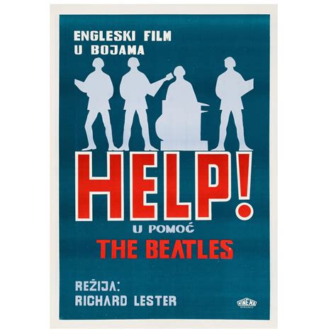 The Beatles Help Original Vintage Movie Poster Yugoslavian At