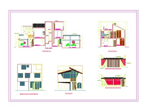 Proyecto De Vivienda Unifamiliar En AutoCAD CAD 4 36 MB Bibliocad