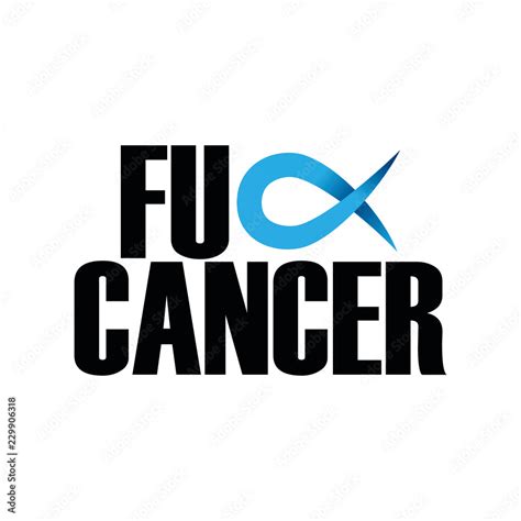 Fuck Cancer Prostate Cancer Hand Drawn Prostate Cancer Awareness Month Lettering Phrase