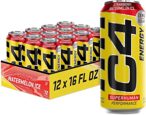 Cellucor C4 Original Carbonated Zero Sugar Energy Drink Pre Workout