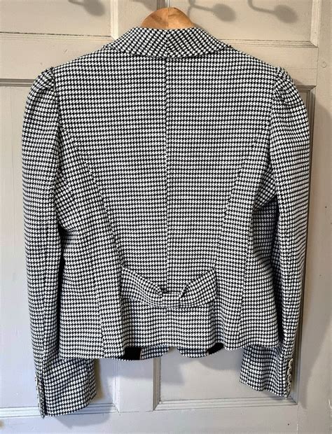 Daks Black And White Dogtooth Check Jacket The Frockery