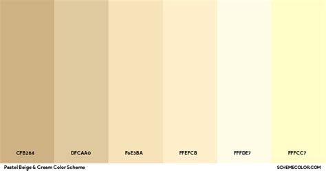 Pastel Beige Cream Color Scheme Palettes SchemeColor