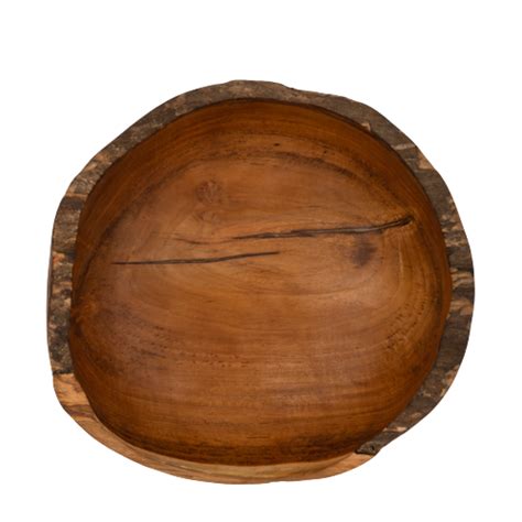 Salatsæt I Teak Træ Bestående Af Skål Ca 30 Cm I Diameter Og 10 Cm