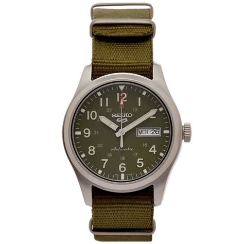 Seiko Sports Field Watch In Khaki Green Nato Strap Uk At Seikk