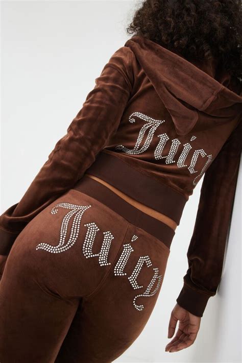 JUICY COUTURE OG Big Bling Velour Hoodie, Brown Sugar | Juicy couture ...