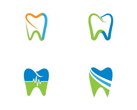 Dental Tooth Logo Set 962670 Vector Art At Vecteezy