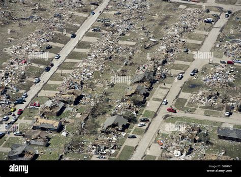 Aerial View Of The Path Of Destruction In The Aftermath Of An Ef